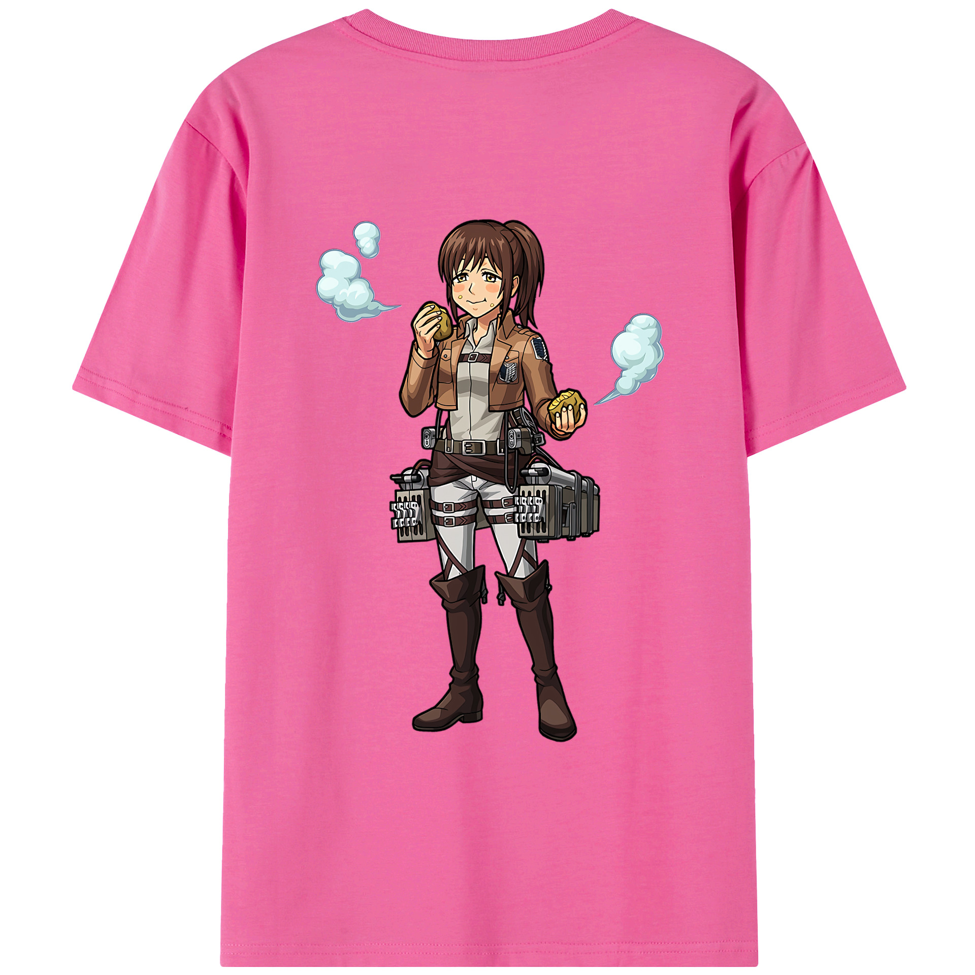 （画像用） 進撃の巨人 サシャ·ブラウス Attack on Titan Sasha Blaus レディース半袖Tシャツ(バックプリント)